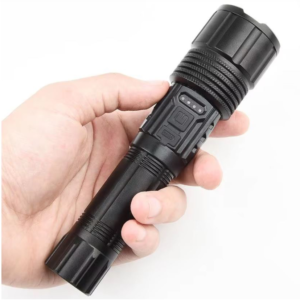 High Power Zoomable Rechargeable Lithium Battery LED P50 Portable Torch Waterproof USB Charging COB Side Strong Flashlight