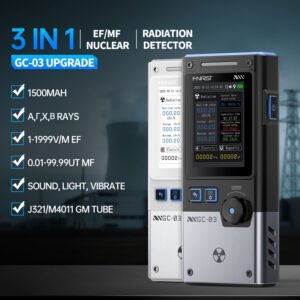 FNIRSI GC-03 Electromagnetic Radiation Detector, 3-IN-1 Electric & Magnetic Field Strength, RF Power, Temperature Monitor