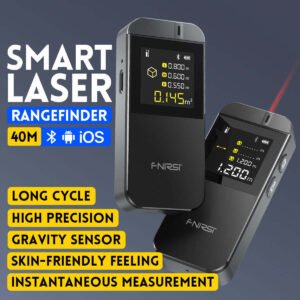 FNIRSI IR40 Portable Laser Rangefinder 40m 1mm Accuracy 360° Screen Flip Area Volume Pythagorean Measuring Tool