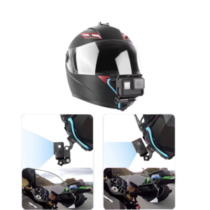 Helmet Chin Mount Strap with 360° Vertical Bracket Adapter for GoPro Hero 13 12 11 10 9 DJI Motorcycle Helmet Chin Stand Mount Holder Camera Accessories