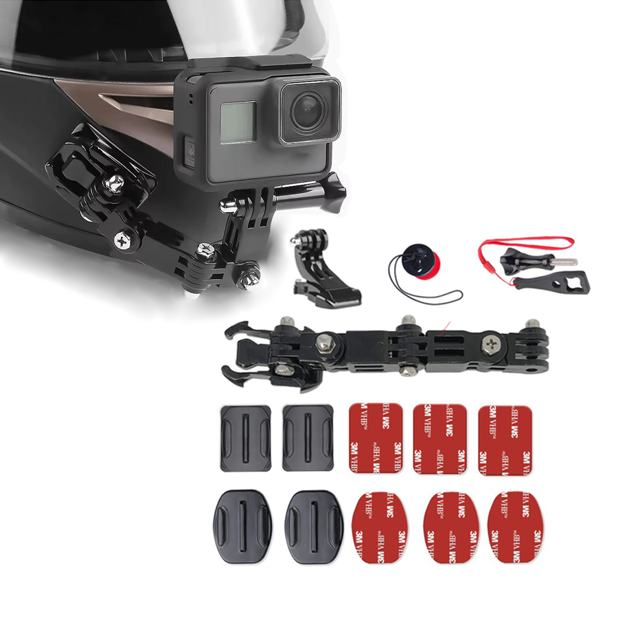 Helmet Chin Mount adjustable for Gopro hero DJI OSMO Action 3 4 Insta360 X4 X3 Action Camera Accessories