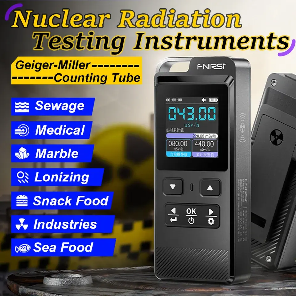 FNIRSI GC-02 Geiger Counter Nuclear Radiation Detector Gamma X-ray Portable Rechargeable Radiation Meter Dosimeter 5 Dosage Unit