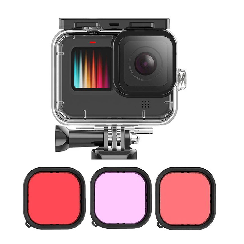 GoPro Hero Waterproof Housing with 3 Color Filters for GoPro Hero  9/10/11/12/13 Action Camera accessories