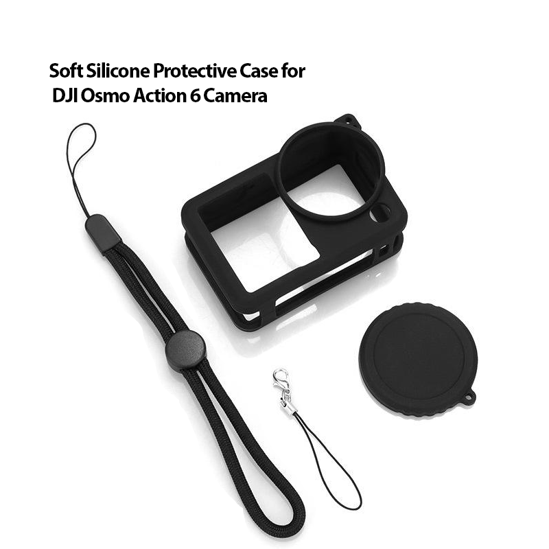 Soft Silicone Protective Cover for DJI Osmo Action 6 Full Protector Case Scratch-proof Lens Cap Sleeve Camera Accessories