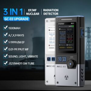 FNIRSI GC-03 Electromagnetic Radiation Detector, 3-IN-1 Electric & Magnetic Field Strength, RF Power, Temperature Monitor