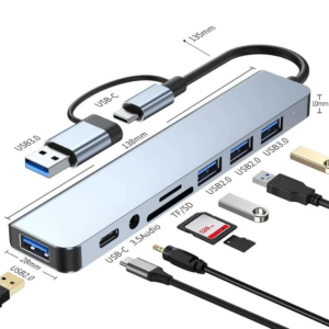 Type-C Dual-Head Eight-in-one expansion dock multifunctional usb notebook type-c docking station/hub card reader