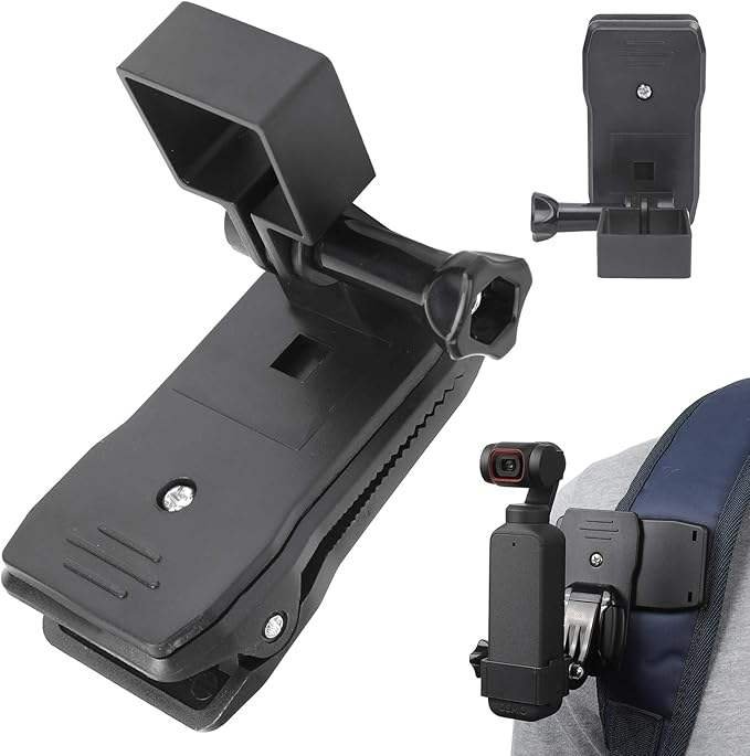 360° Backpack Strap Clip Mount for DJI Osmo Pocket 1 & Pocket 2 – Expansion Fixed Bracket Frame Stabilizer Holder