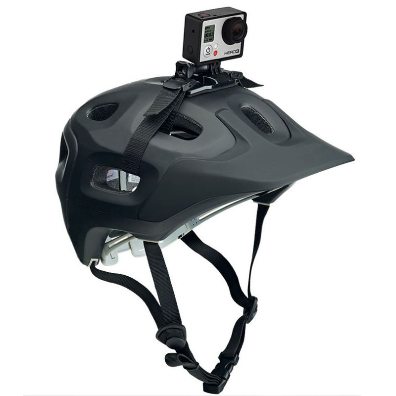 Motorcycle Helmet Chin Strap Mount Combo Kit – Nylon Webbing Belt with 3M VHB Sticker, J-Hook Buckle, and 1/4″ Tripod Screw Adapter for Action Cameras